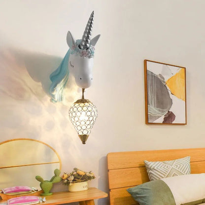 Lampe murale licorne magique pour enfants – Lumière ludique et chaude