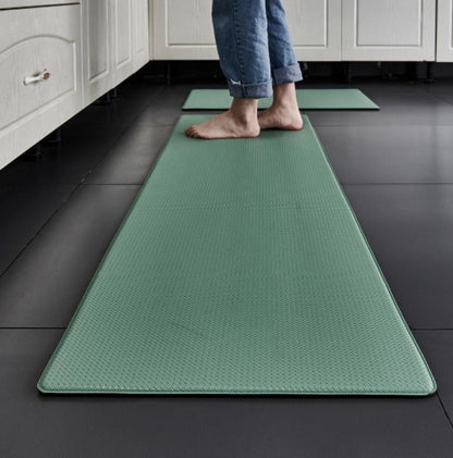 Tapis de cuisine ergonomique anti-fatigue, antidérapant, noir, étanche