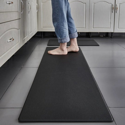 Tapis de cuisine ergonomique anti-fatigue, antidérapant, noir, étanche