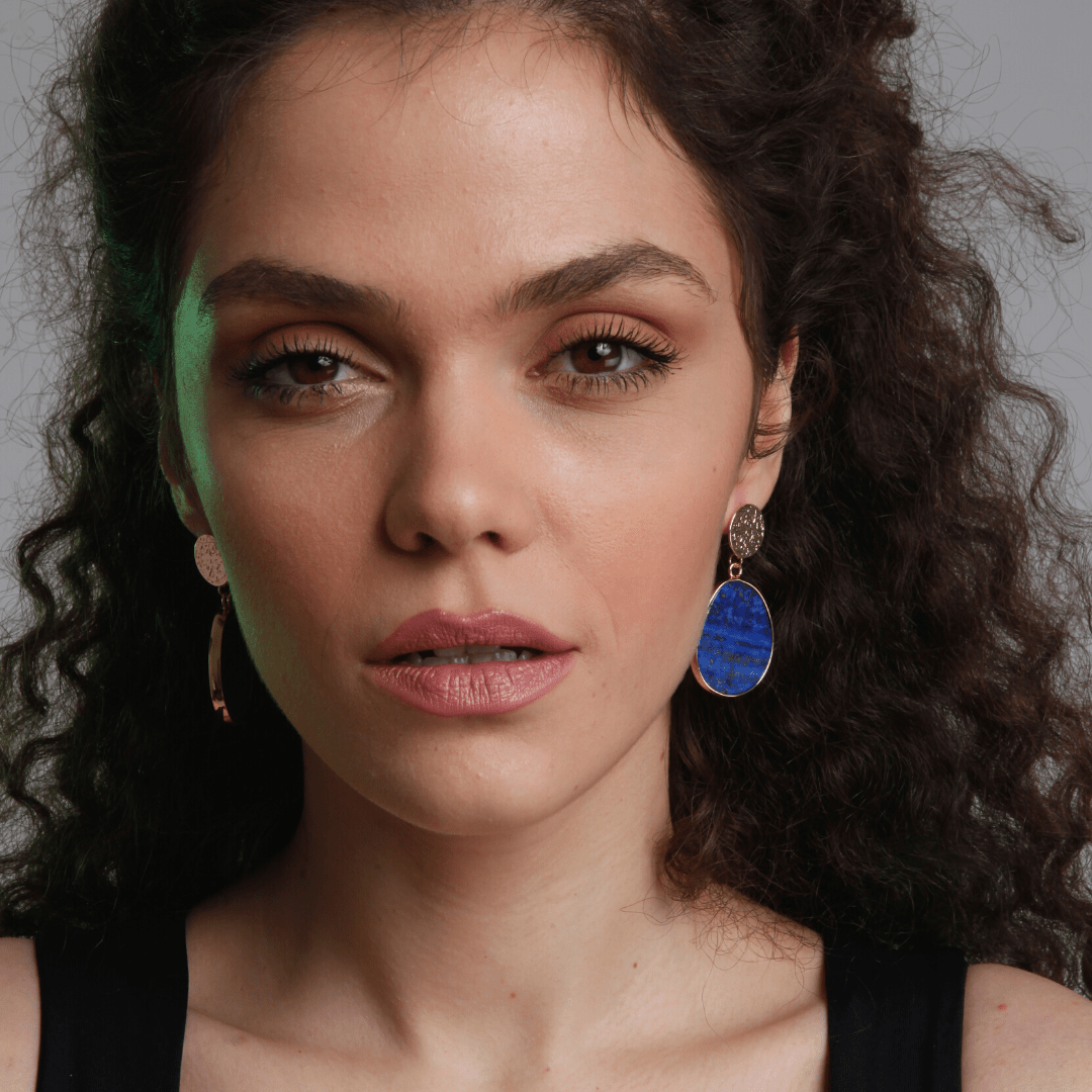 CelestialLuxe Boucles d'oreilles – Boucles d'oreilles en Lapis protectrices