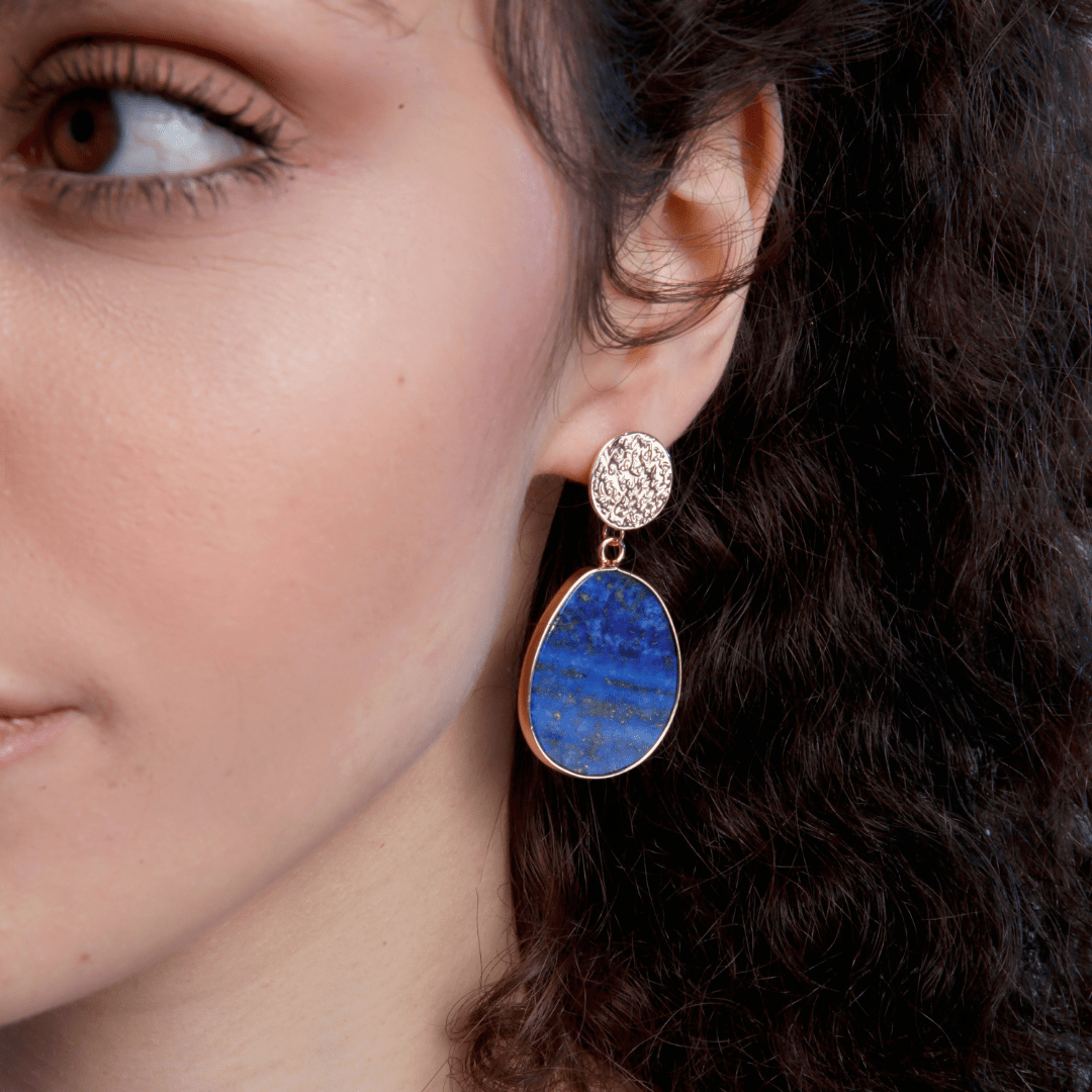 CelestialLuxe Boucles d'oreilles – Boucles d'oreilles en Lapis protectrices