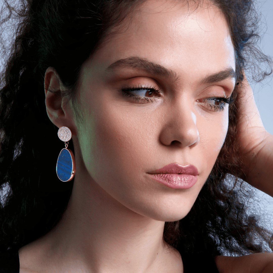 CelestialLuxe Boucles d'oreilles – Boucles d'oreilles en Lapis protectrices