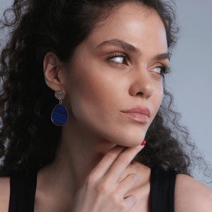 CelestialLuxe Boucles d'oreilles – Boucles d'oreilles en Lapis protectrices