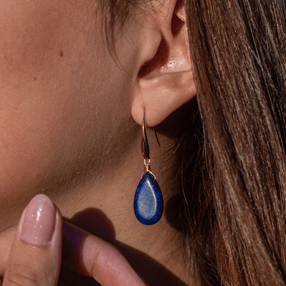DreamLapis Boucles d'oreilles – Élégantes Boucles d'oreilles Bleu Profond