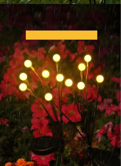 Floroux - Lampe solaire à lucioles à trois têtes