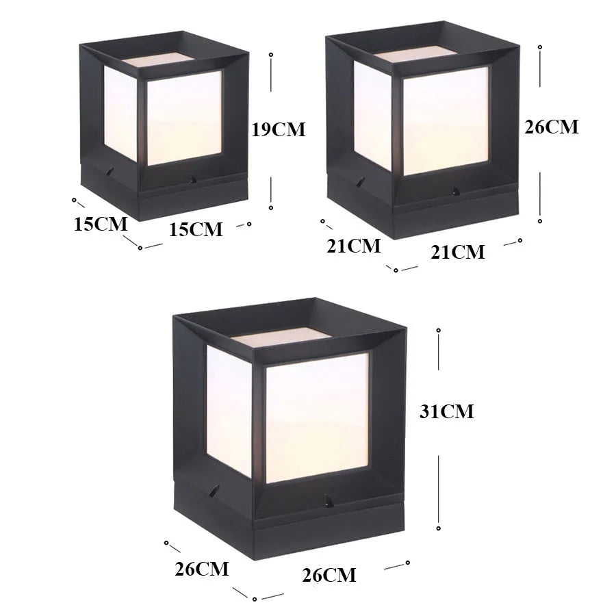 Floroux - Lampe sur pied extérieure pour portails et allées