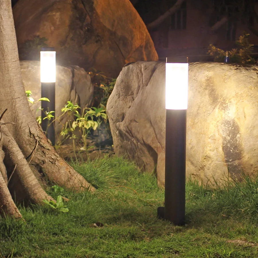 Floroux - Lampe de jardin en acier inoxydable