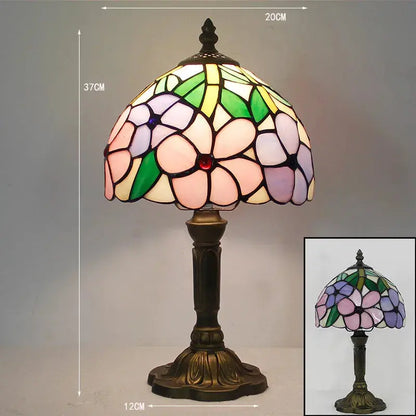 TiffanyLumière - Lampe de Bureau en Verre Tiffany