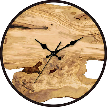 Floroux | Horloge murale esthétique en bois naturel