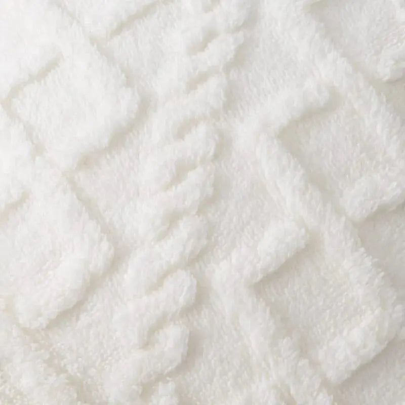 Floroux - Housse de coussin en peluche tricotée