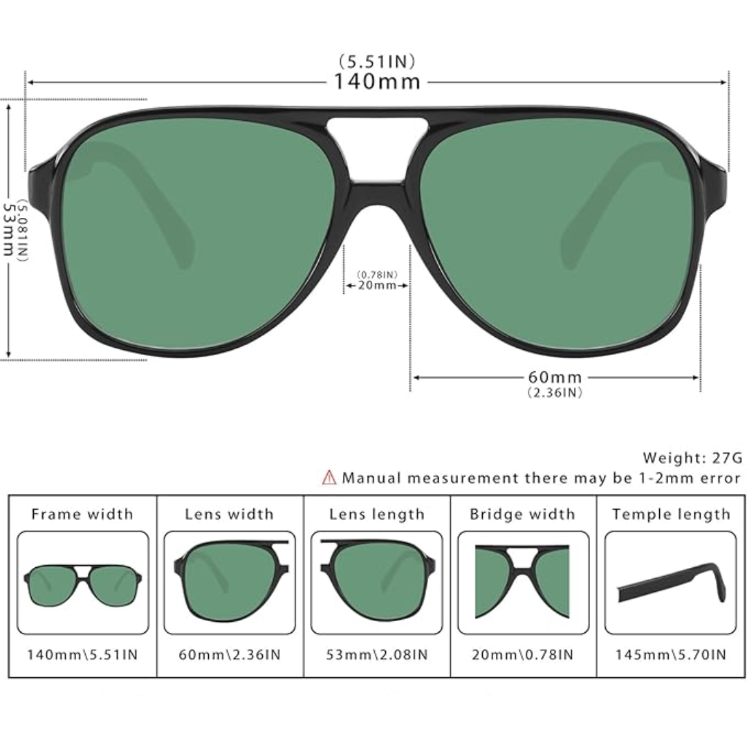 AviatorIndie - Lunettes de soleil rétro pour aventuriers