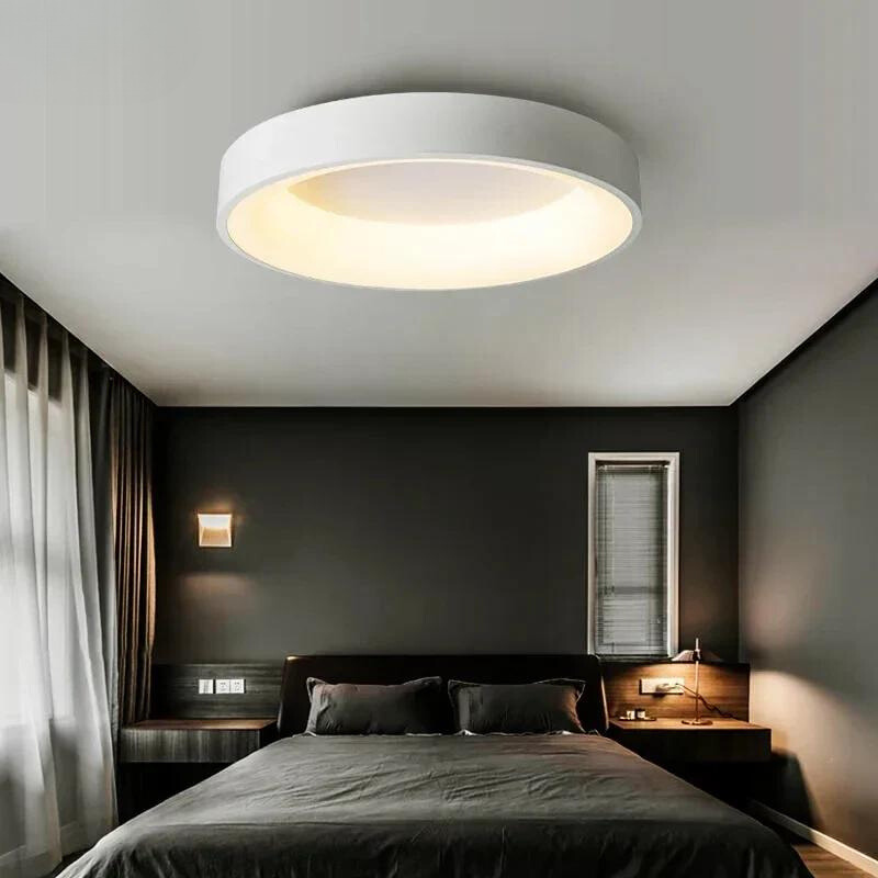 LumièreConfort – Plafonnier Rond en Fer avec Télécommande pour Éclairage Personnalisé