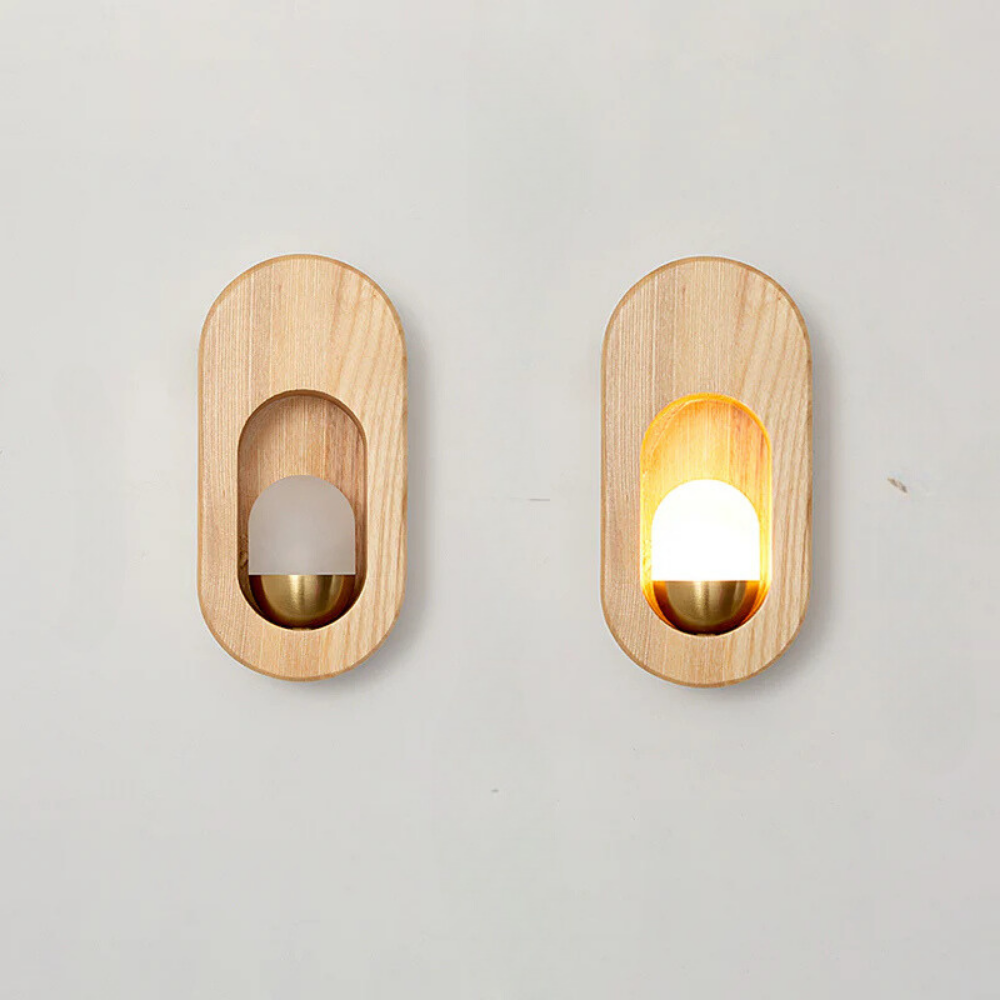 Floroux - Applique LED moderne en bois massif