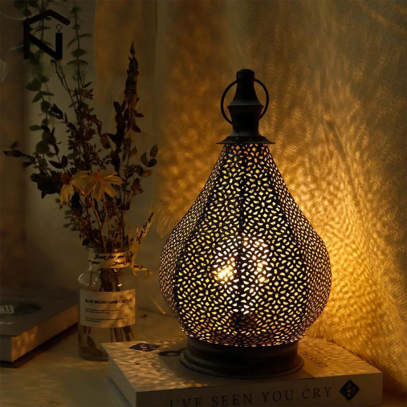 Floroux Élégance | Lampe de table marocaine – Éclairage stylé pour une atmosphère accueillante