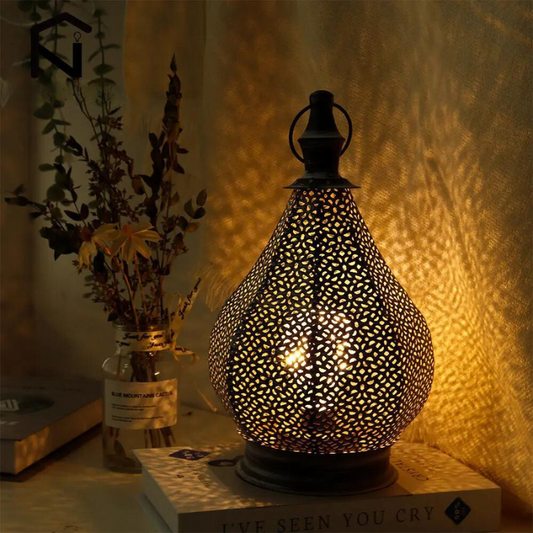 Floroux Élégance | Lampe de table marocaine – Éclairage stylé pour une atmosphère accueillante