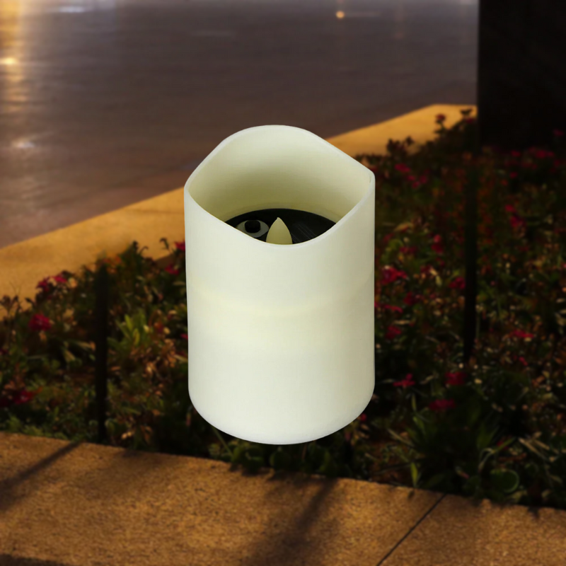 Floroux | Bougie de jardin LED solaire pour balcon et terrasse