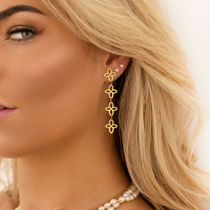 FloralGleam Boucles d'oreilles – Vintage Chic Bijoux