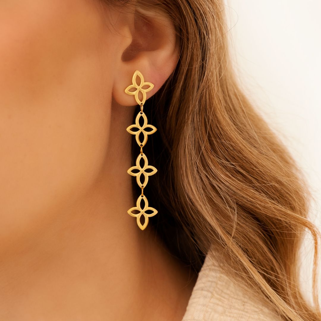 FloralGleam Boucles d'oreilles – Vintage Chic Bijoux