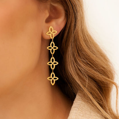 FloralGleam Boucles d'oreilles – Vintage Chic Bijoux