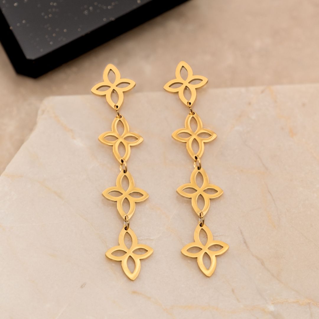 FloralGleam Boucles d'oreilles – Vintage Chic Bijoux