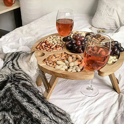 CheeseBoard Delights – Accessoire de pique-nique en bois élégant