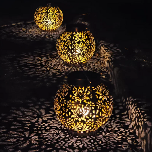 Lampe suspendue de jardin solaire LED étanche - RadiantGlow
