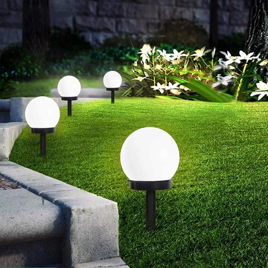 Éclairage de jardin solaire LED étanche 3 pièces - Boules SunLuxe