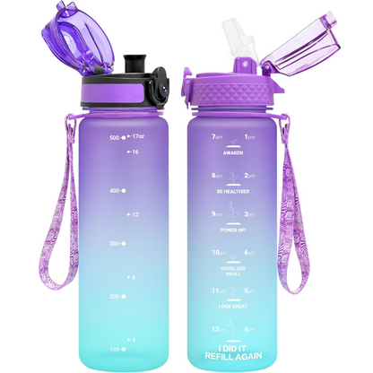 EcoFlow - Bouteille d'eau Tritan réutilisable avec paille