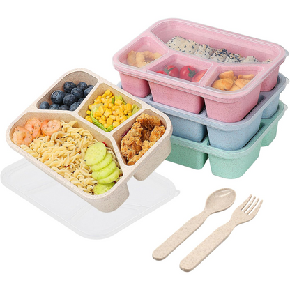 BentoBox – Ensemble de 4 Boîtes à Collations avec Compartiments