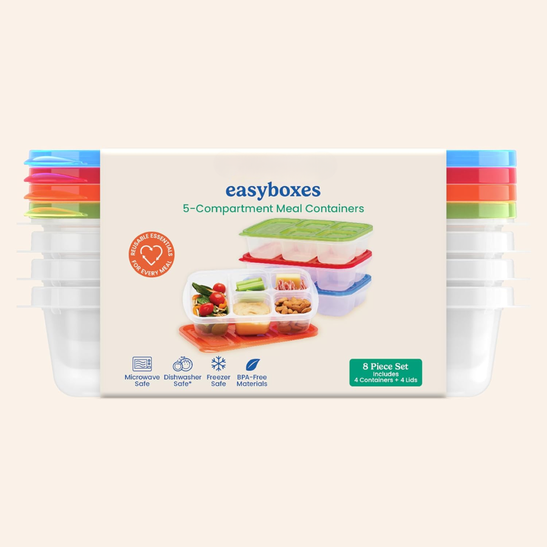 EcoStore - Boîtes de rangement durables à 5 compartiments Ensemble de 8