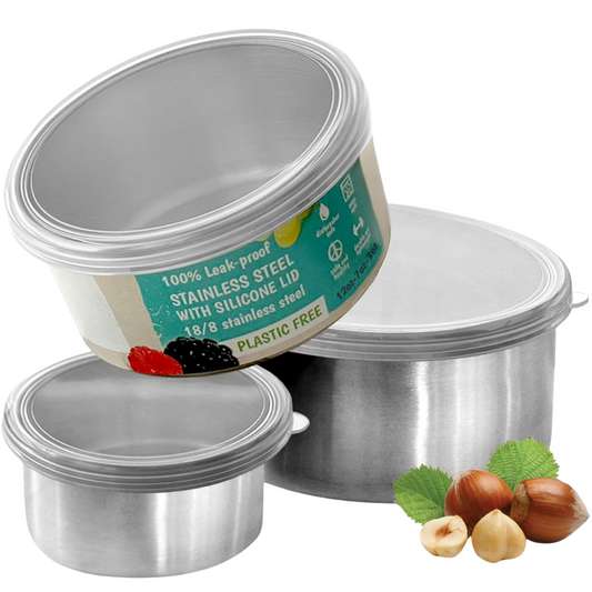 FreshBox Set – RVS Boîtes à lunch avec couvercles