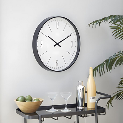 Horloge Murale en Verre Floroux | Noir Moderne pour Votre Maison