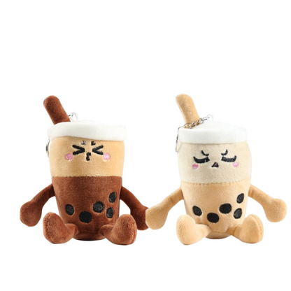 Floroux - Mignon Porte-clés Bubble Tea en Peluche avec Option Gratuite
