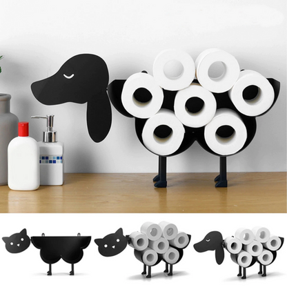 FunShape - Porte-rouleau de toilette ludique avec design d'animaux