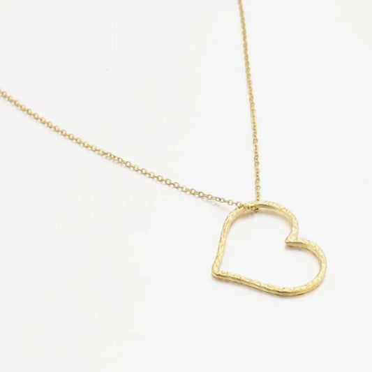 BoldHeart Collier – Élégante Pendentif Cœur Ouvert
