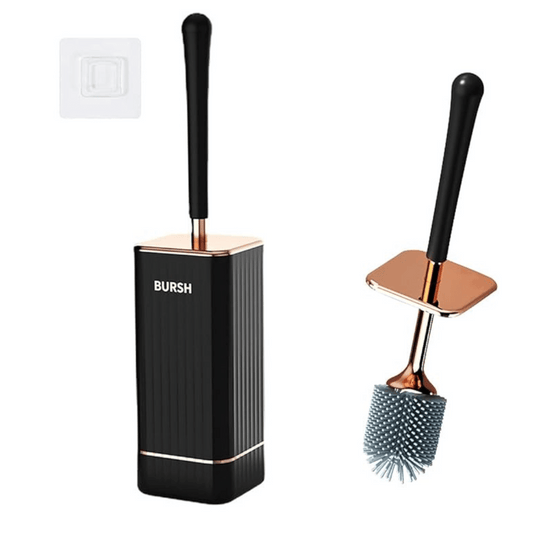 Brosse de toilette Flexi élégante avec support mural à séchage rapide