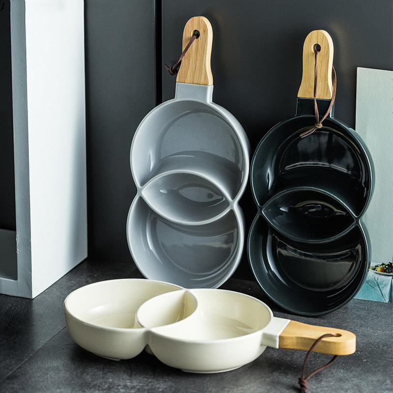 Floroux Ceramic Appetizer Plate | Modern Design | Perfect for Appetizers, Desserts & Finger Food | Available in Elegant Colors