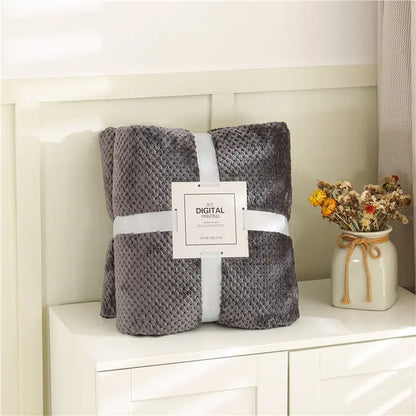 DouceHiver - Plaid Douillet en Flanelle pour Lit d'Hiver