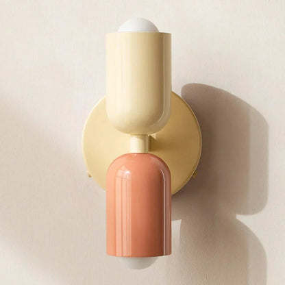 Applique murale minimaliste vibrante à deux ampoules
