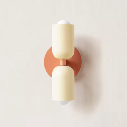 Applique murale minimaliste vibrante à deux ampoules
