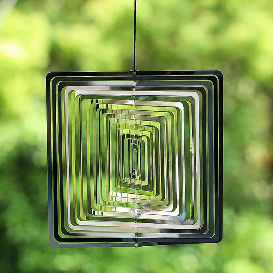 Floroux - Art du vent scintillant en acier inoxydable