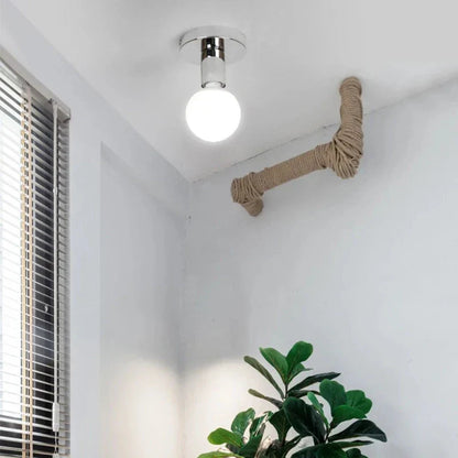 Floroux - Luminaire suspendu industriel vintage en métal