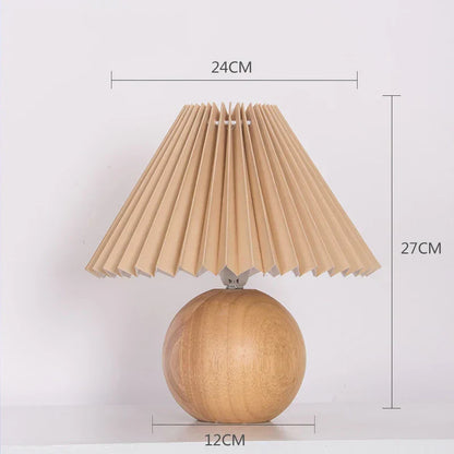 Antique plissé - Lampe de table vintage avec plis