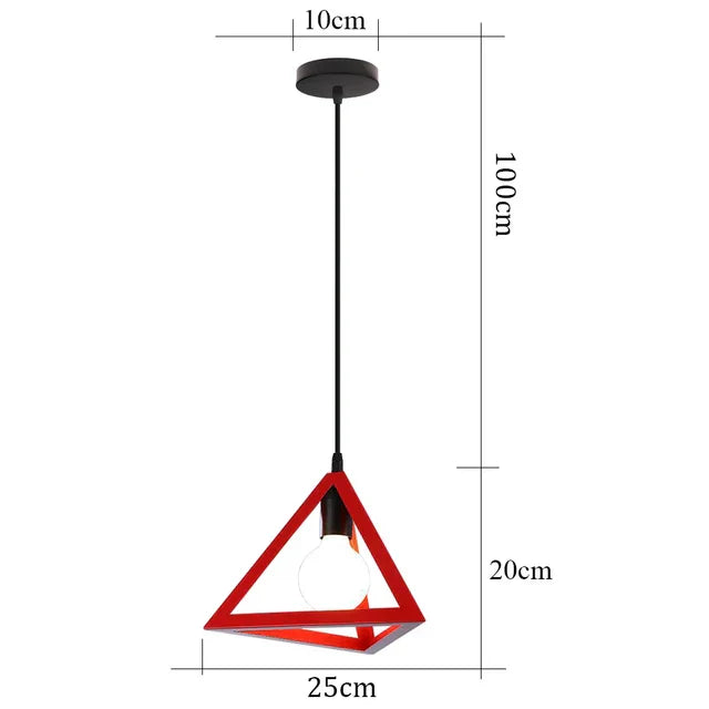 Floroux  -  Lampe suspendue vintage en fer