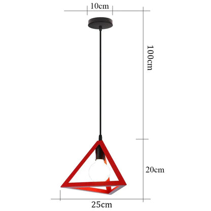 Floroux  -  Lampe suspendue vintage en fer