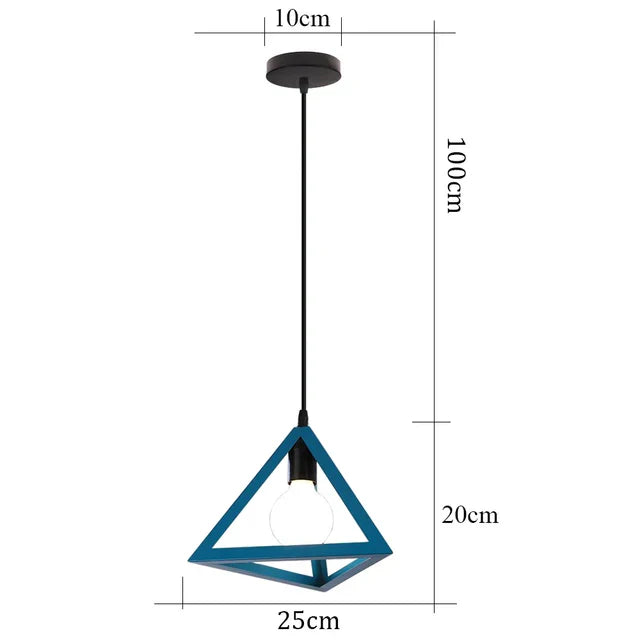Floroux  -  Lampe suspendue vintage en fer