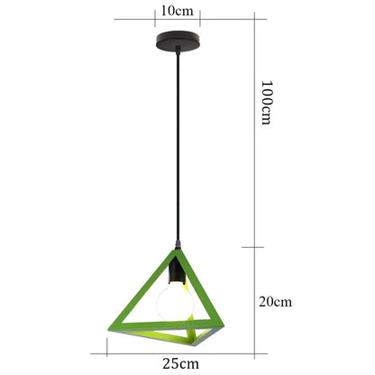 Floroux  -  Lampe suspendue vintage en fer