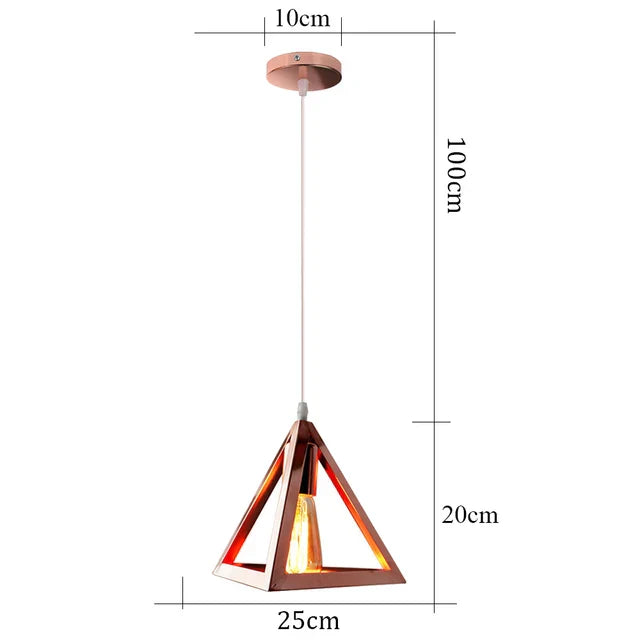 Floroux  -  Lampe suspendue vintage en fer