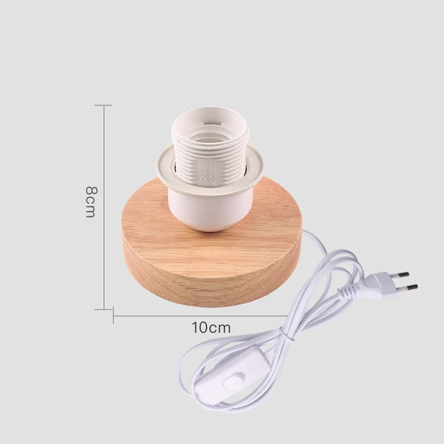 Floroux - Lampe de décoration en bois rétro