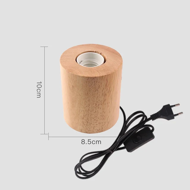 Floroux - Lampe de décoration en bois rétro